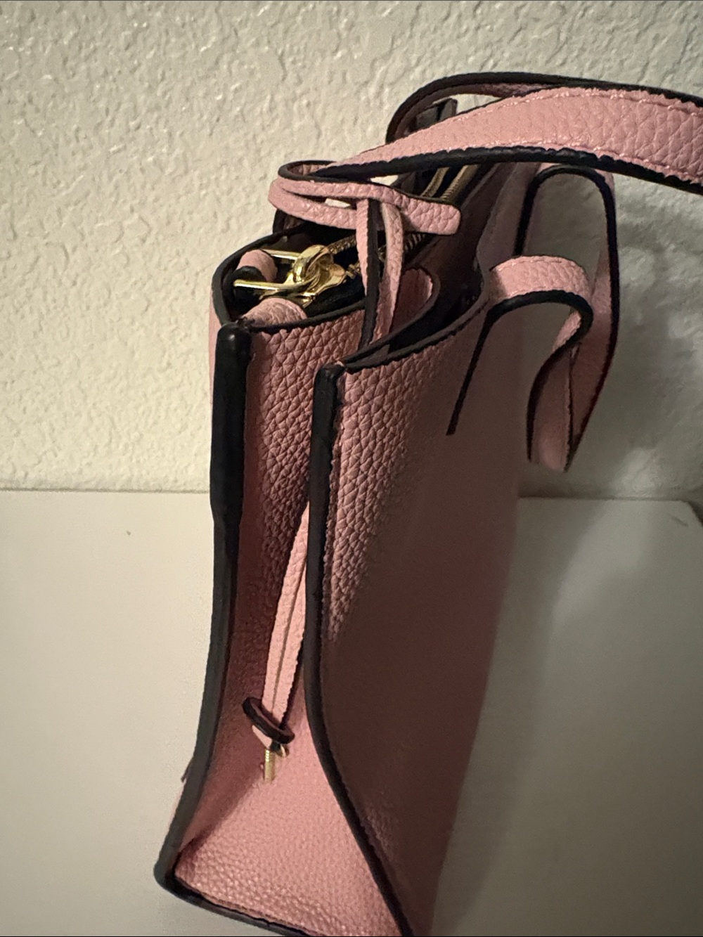 Pink Marc Jacobs no strap Pebbled Leather Top-Handle Tote - Picture 2 of 5
